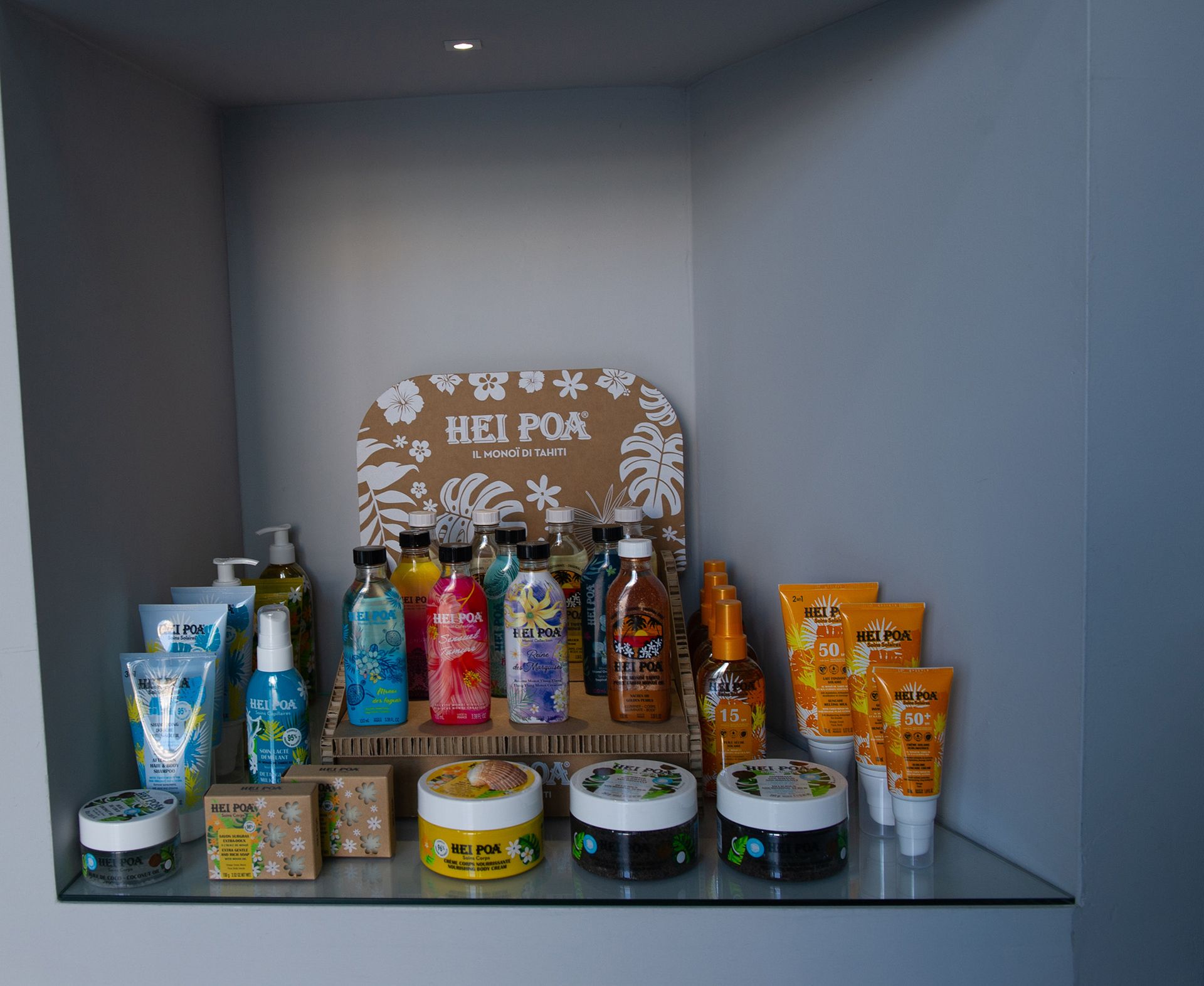 Selezione Hei Poa monoï di Tahiti a La Bottega di Visage